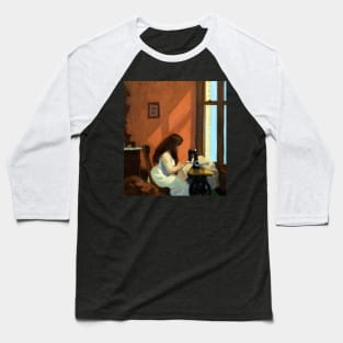 High Resolution Edward Girl At Sewing Machine 1921 Baseball T-Shirt
